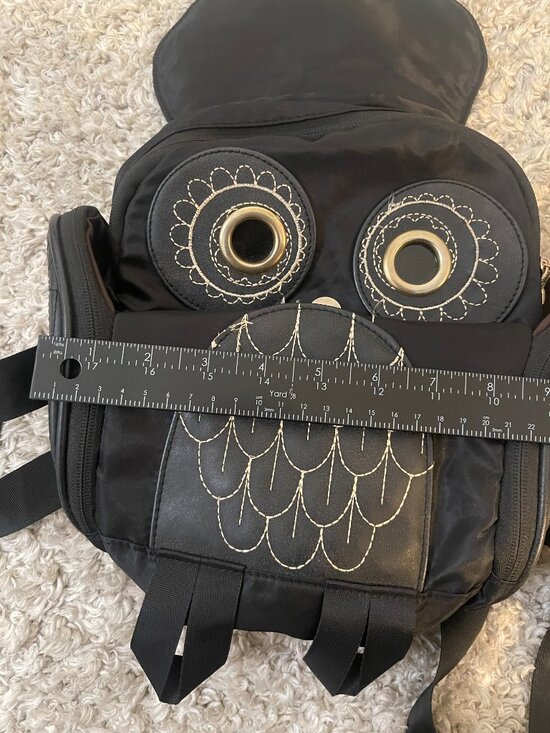 Black Owl Backpack Cute Mini Aesthetic Bag main image 5